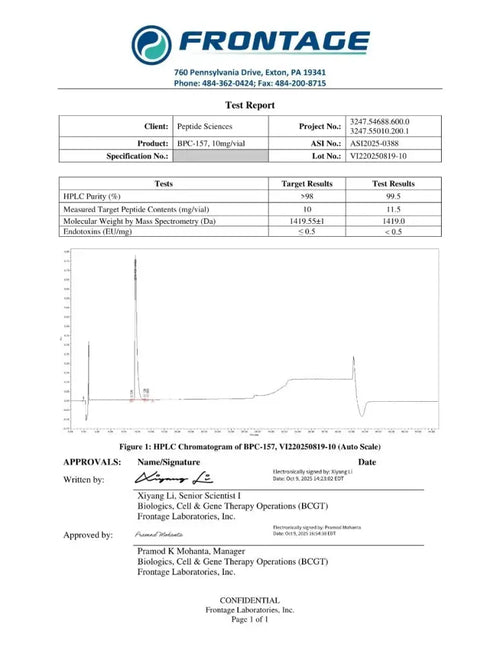 BPC-157 10mg - Peptide Sciences
