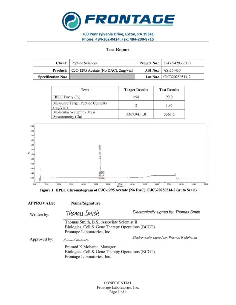 CJC-1295 5 mg no DAC (Mod GRF 1-29) - Peptide Sciences