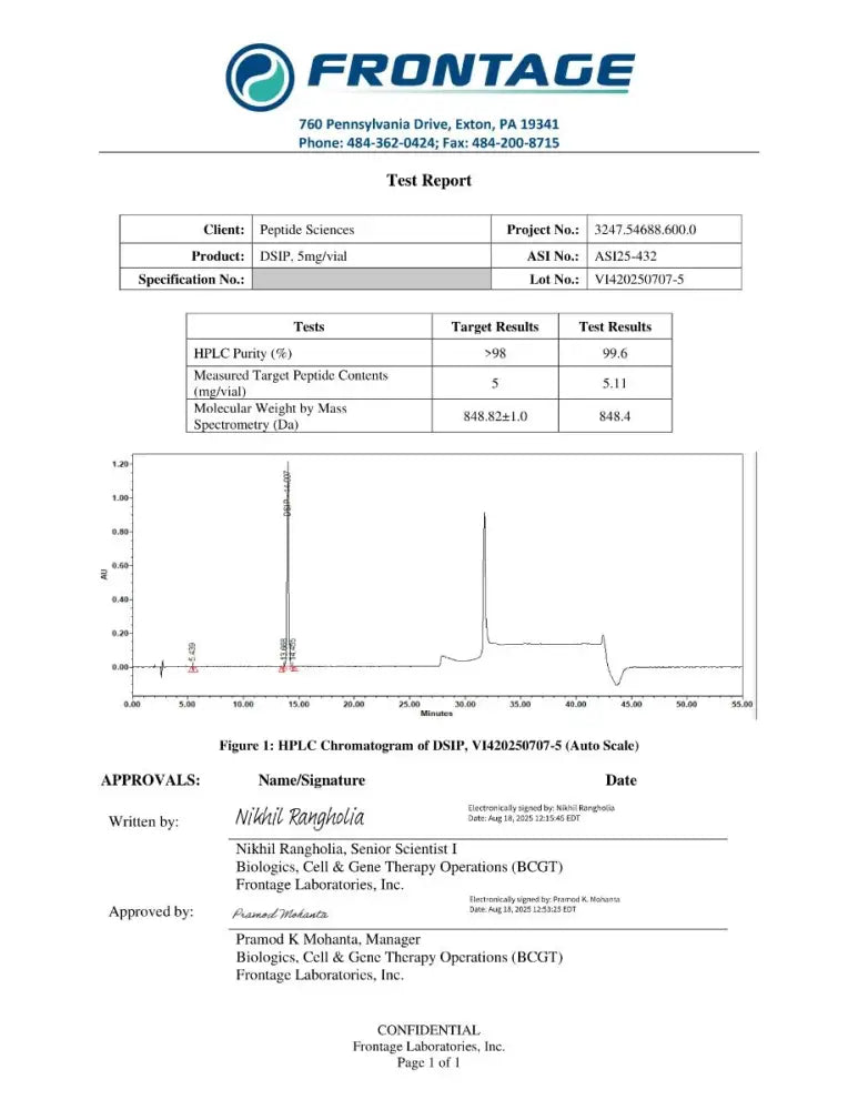 DSIP 5mg - Peptide Sciences