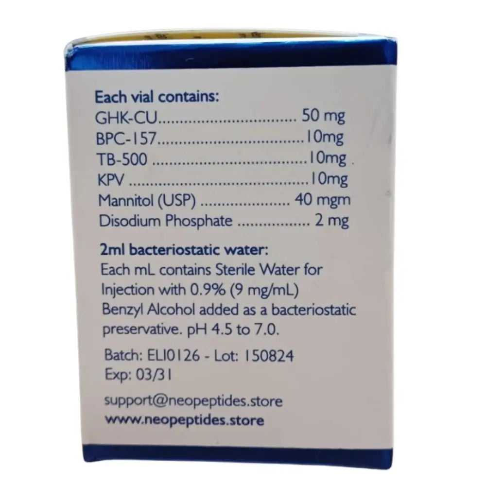 Klow 80mg Blend com Água Bacteriostática - NeoPeptides