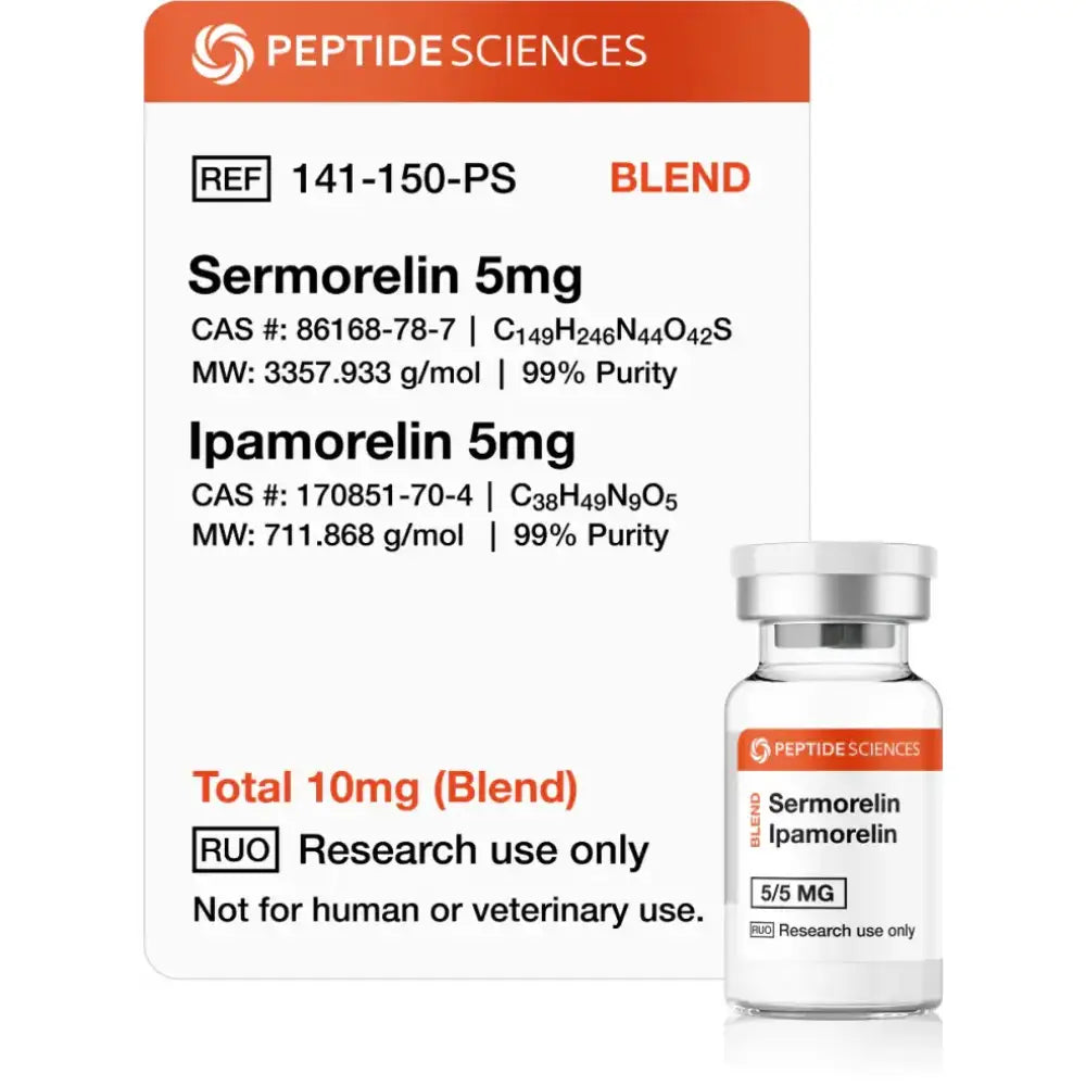 Sermorelin, Ipamorelin 10mg (Blend) - Peptide Sciences