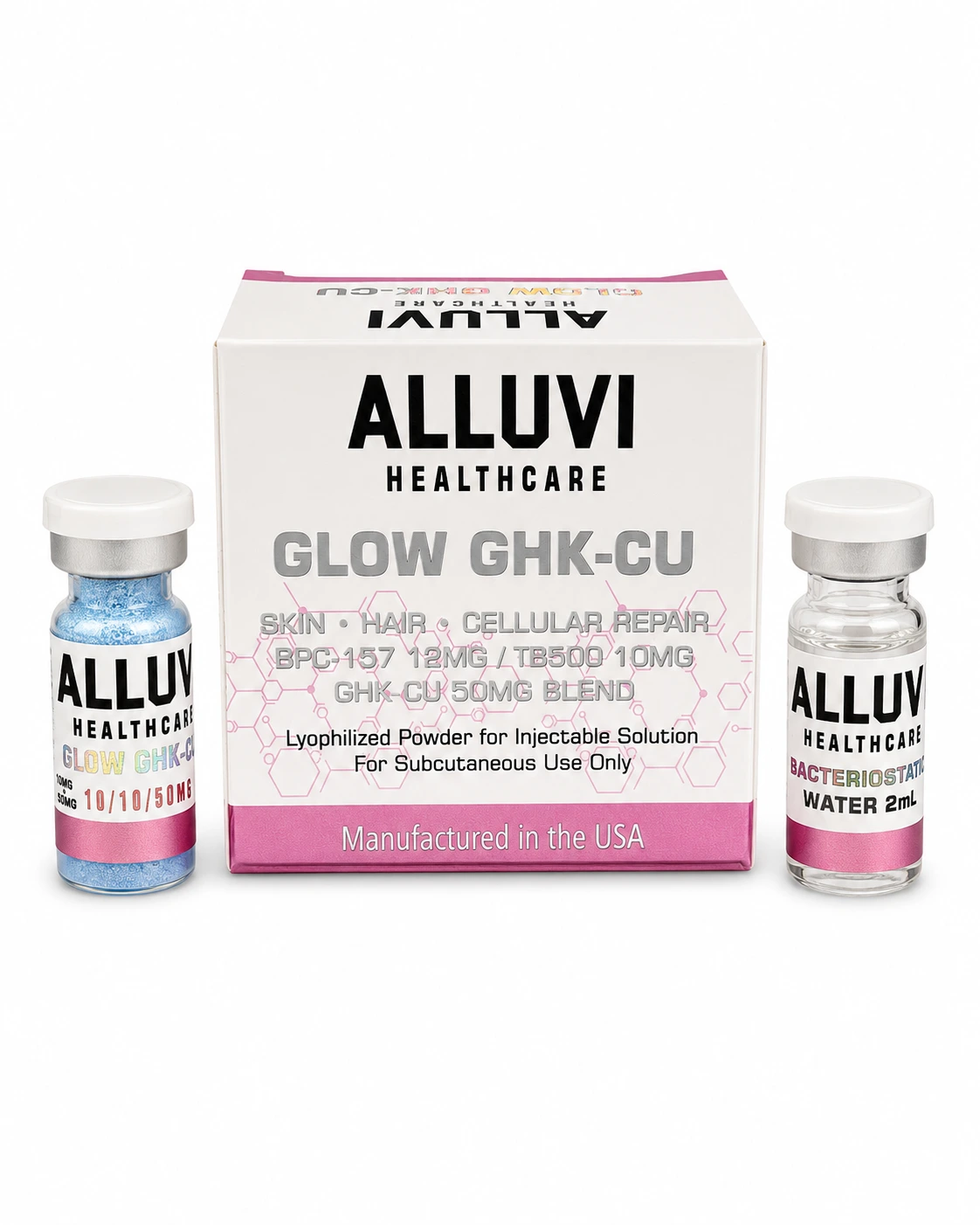 Glow GHK-Cu 70mg ALLUVI em pó liofilizado